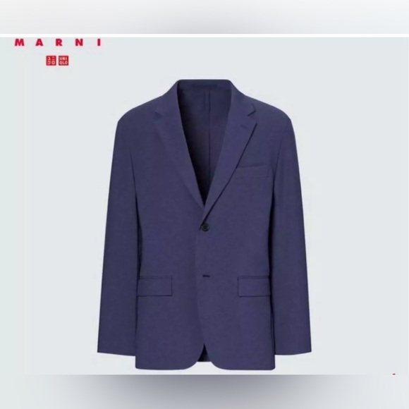 Uniqlo x Marni Men’s Tailored Navy Blue Blazer size Small - Picture 1 of 8